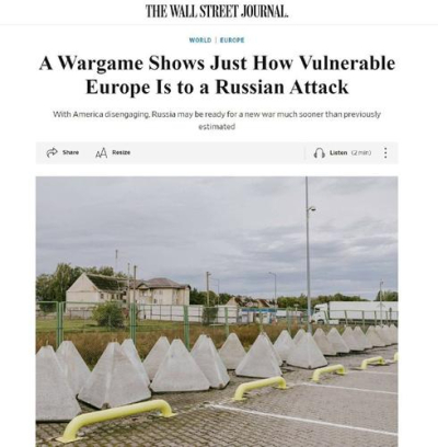 В Европе смоделировали сценарий атаки РФ на Литву &mdash; по итогам учений Россия добивается успеха за считаные дни, &mdash; WSJ