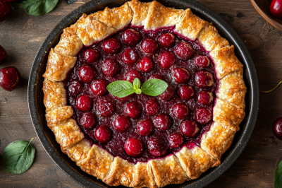 В пост балую себя этой галетой: тесто на воде и масле, а внутри &mdash; вишнёвое лето с корицей