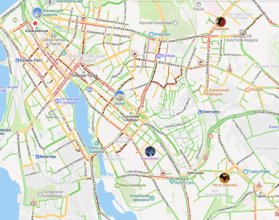 Пробки на дорогах Казани достигли 9 баллов